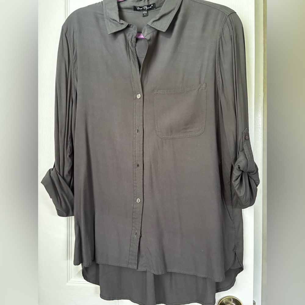 Velvet Heart Charcoal Button-Down Shirt